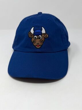 DURHAM BULLS Wool E. Bull Mascot Embroidered Baseball Hat in Blue